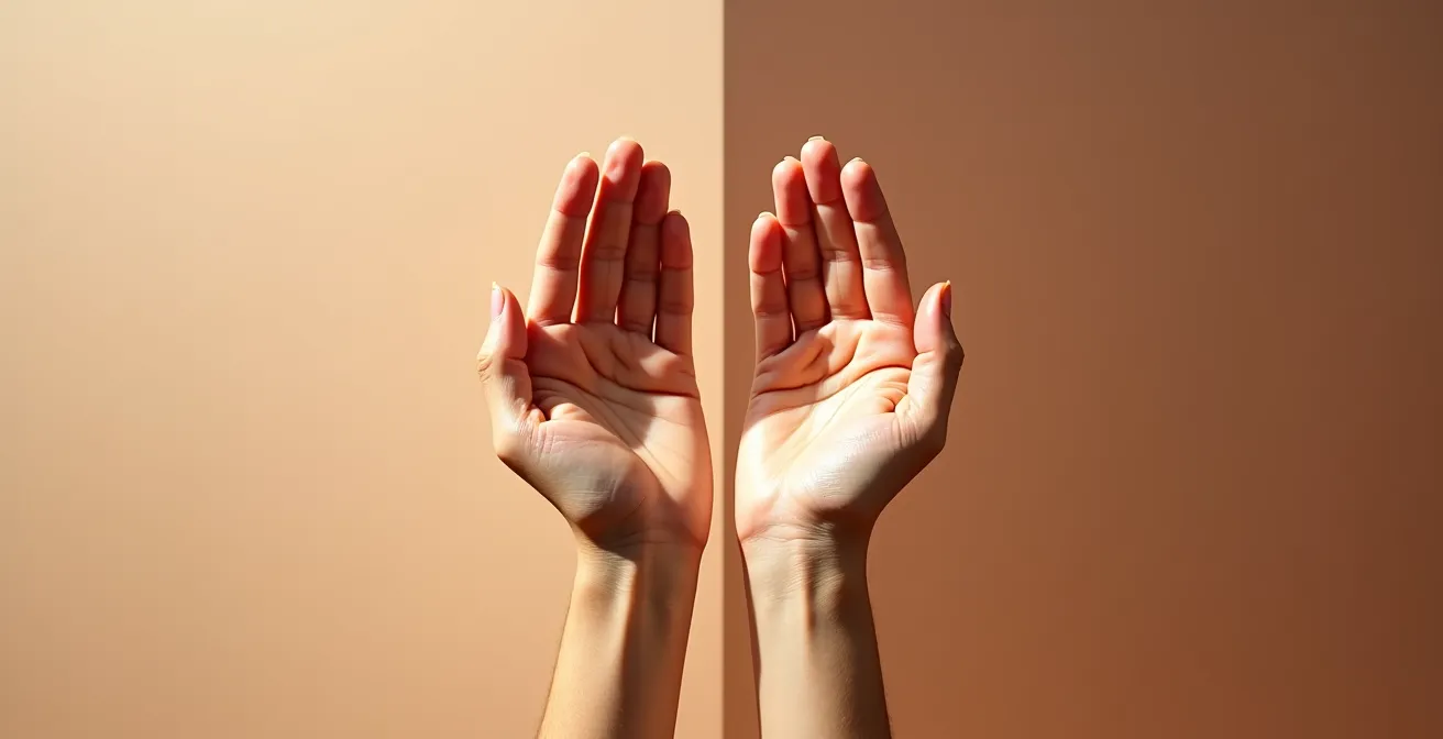 Vergleichende Darstellung von gesunder und geschädigter Hautbarriere mit sichtbaren Unterschieden