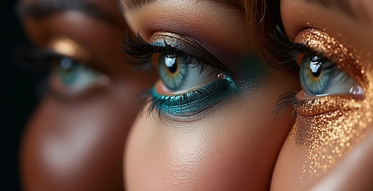 Verschiedene Lidschattentexturen und ihre Wirkung auf unterschiedliche Augenfarben