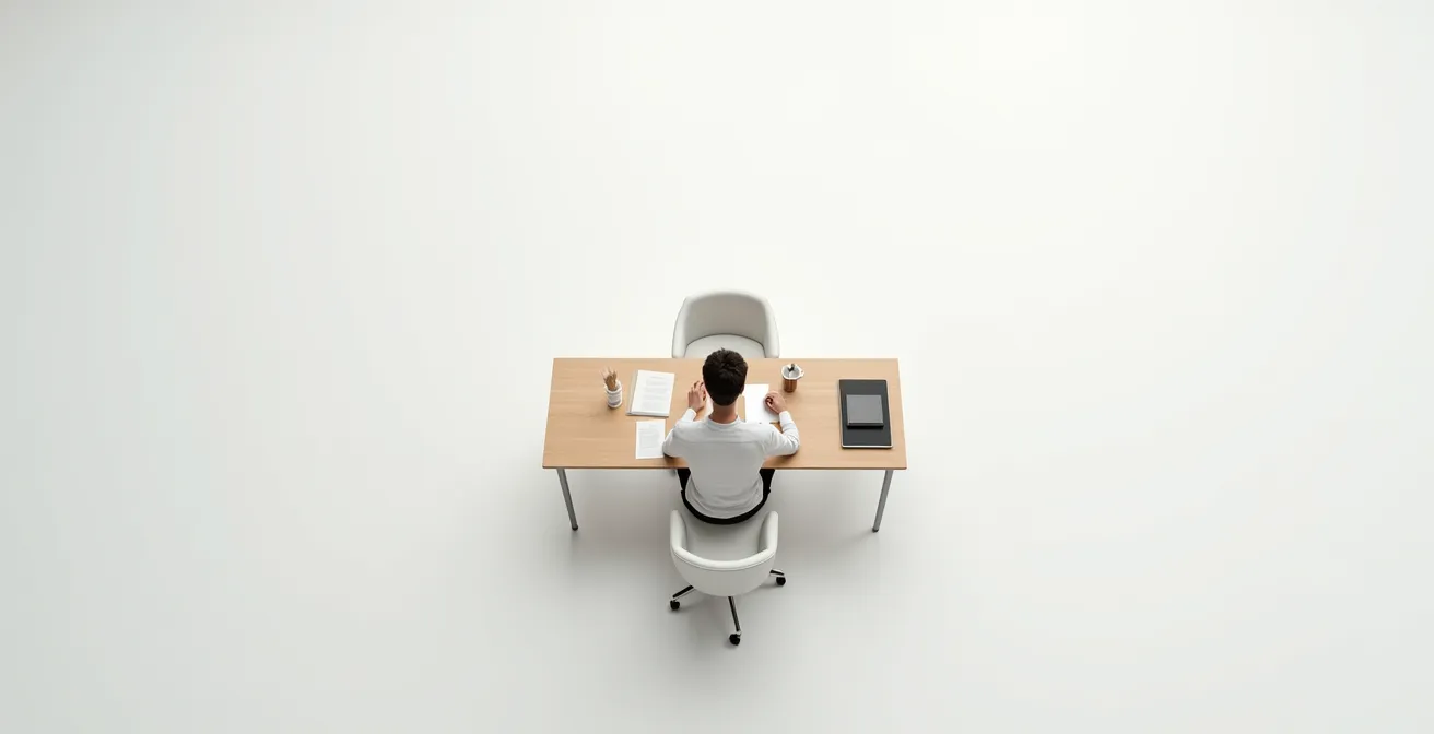 Konzept der Fokus-Insel für konzentriertes Arbeiten