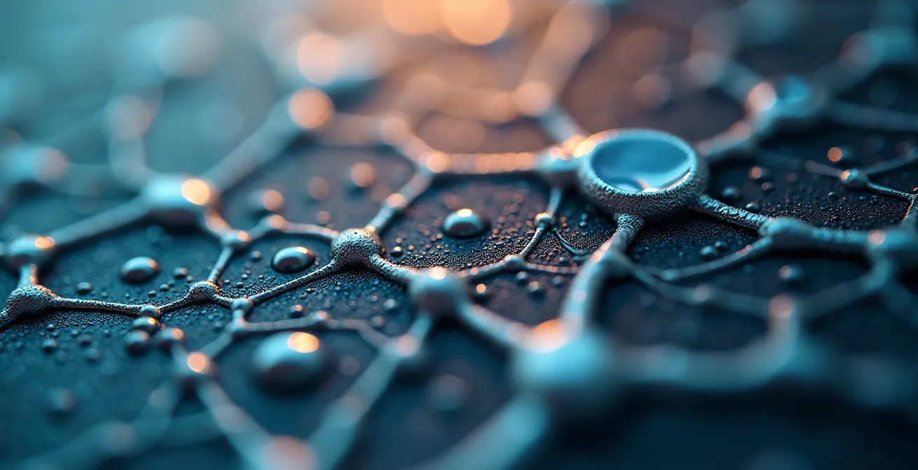 Abstrakte Makroaufnahme von Lichtmustern, die die Komplexität der intuitiven Mustererkennung symbolisieren.