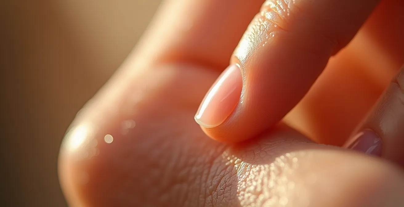 Nahaufnahme von sanften Berührungen auf der Haut