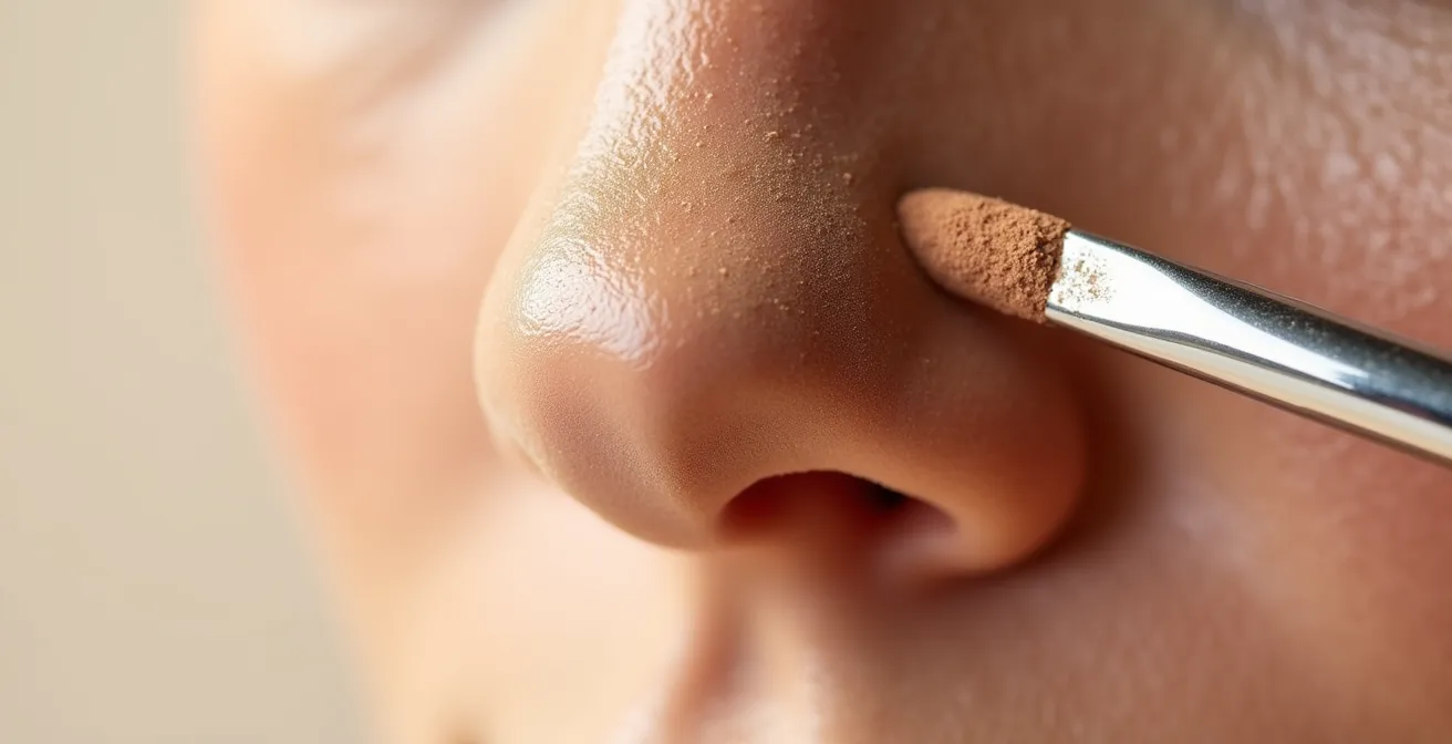 Präzise 3D-Nasenkonturierung mit matter Textur und symmetrischer Platzierung